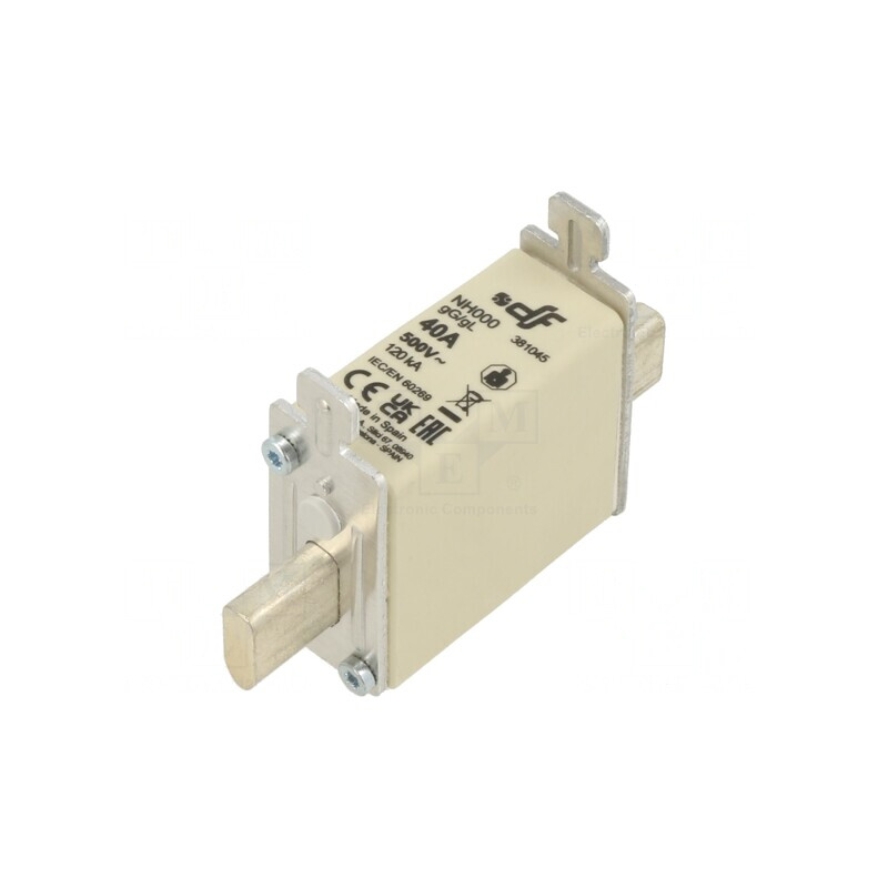 Siguranță gG 40A 500V NH000 Ceramică | Electronic-mag.ro | Componente Electronice