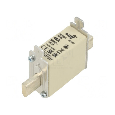 Siguranță gG 40A 500V NH000 Ceramică | Electronic-mag.ro | Componente Electronice