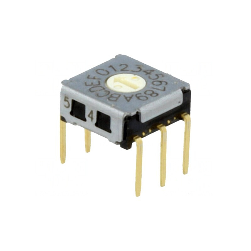 Întrerupător codificare HEX/BCD 16 poziții THT 100MΩ | Electronic-mag.ro | Componente Electronice
