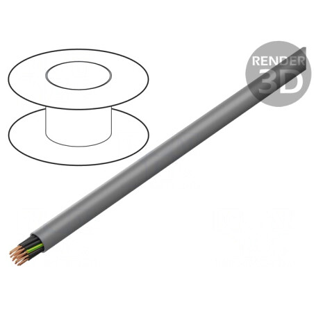 Cablu JZ-500 HMH 12G0,5mm2 Neecranat Gri 300V/500V | Electronic-mag.ro | Componente Electronice