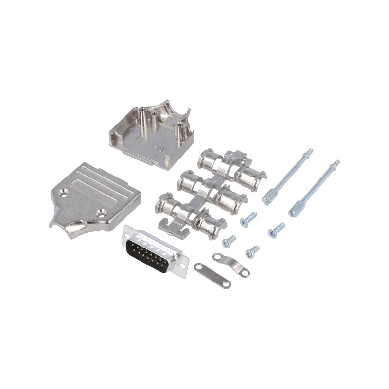 D-Sub 15 Pin Mufă Tată Lipire Pe Cablu Set Complet | Electronic-mag.ro | Componente Electronice D-Sub 15 Pin Mufă Tată Lipire Pe Cablu Set Complet | Electronic-mag.ro | Componente Electronice