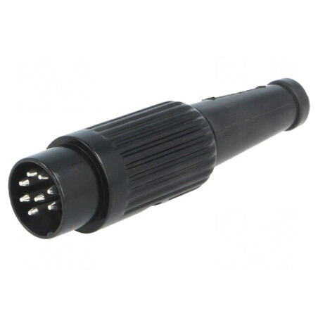 Mufă DIN tată 8 pini 270° cablu lipire 34V | Electronic-mag.ro | Componente Electronice