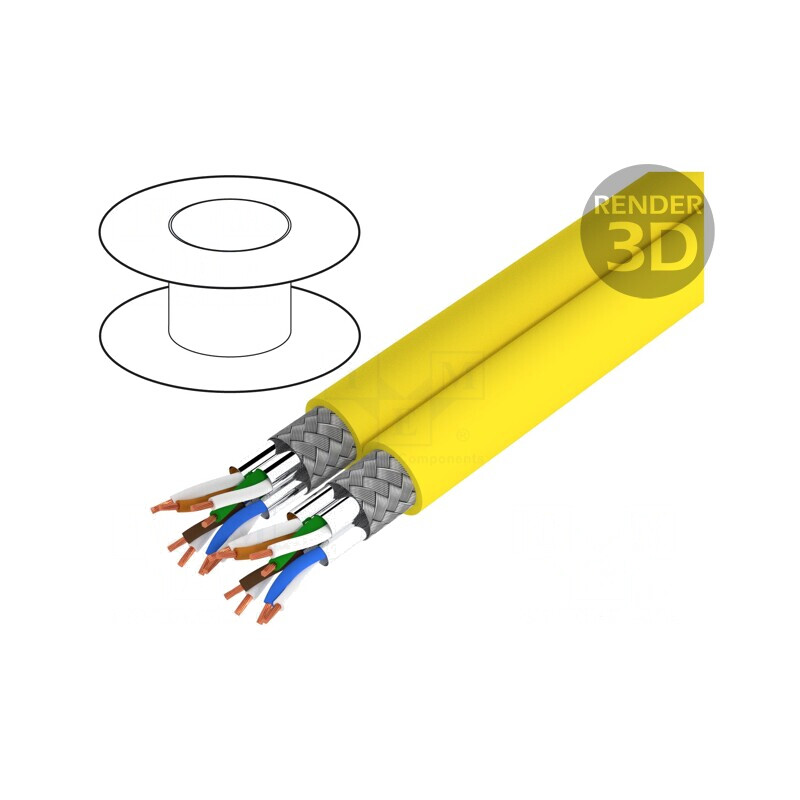 Cablu ETHERLINE® LAN 1200 S/FTP LSZH 2x4x2x23AWG | Electronic-mag.ro | Componente Electronice