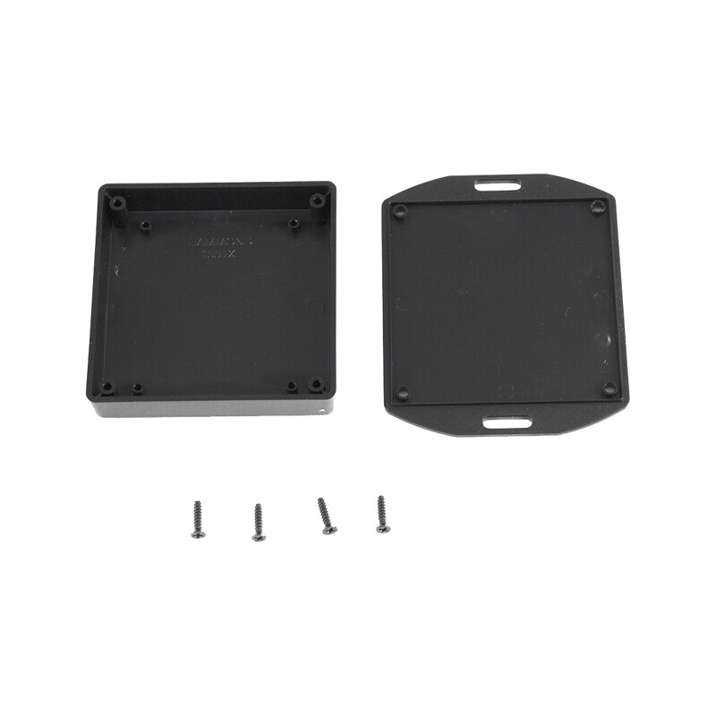 Carcasă Universală 80x80x15mm cu Lame de Fixare | Electronic-mag.ro | Componente Electronice