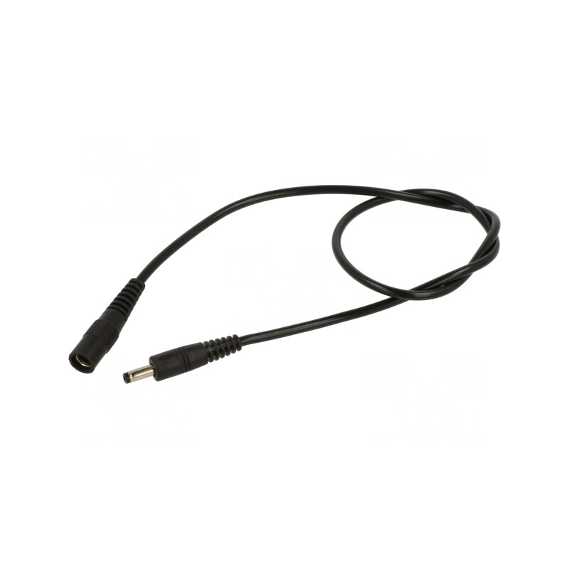 Cablu Negru 1x0,5mm2 DC 5,5/2,1 și 5,5/2,5 Mufă Drept | Electronic-mag.ro | Componente Electronice