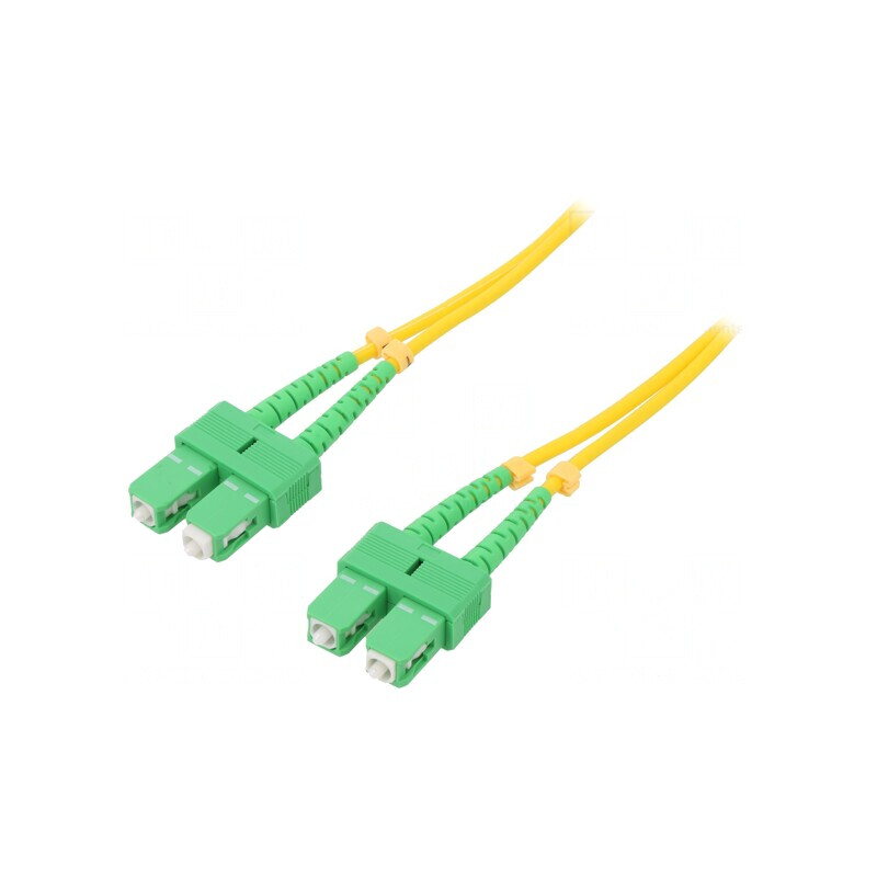 Patch cord fibră optică SC/APC 1,5m LSZH galben | Electronic-mag.ro | Componente Electronice