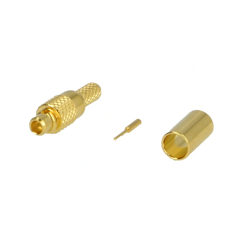Mufă MMCX Tată Drept 50Ω Crimpat PTFE Aurit | Electronic-mag.ro | Componente Electronice