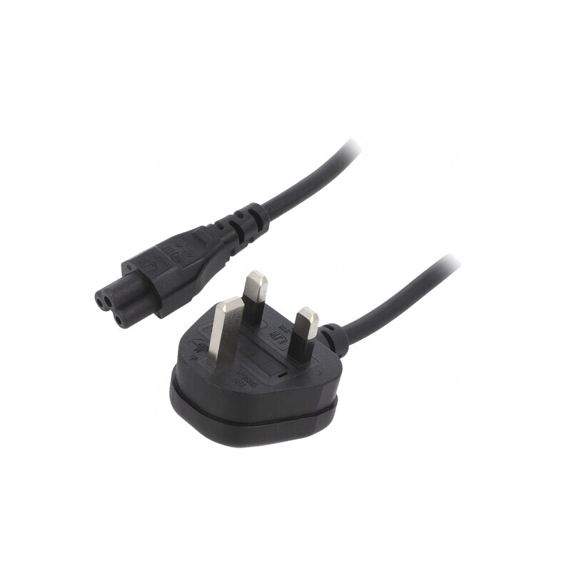 Cablu Alimentare Negru 1m 3x0,75mm2 3A | Electronic-mag.ro | Componente Electronice