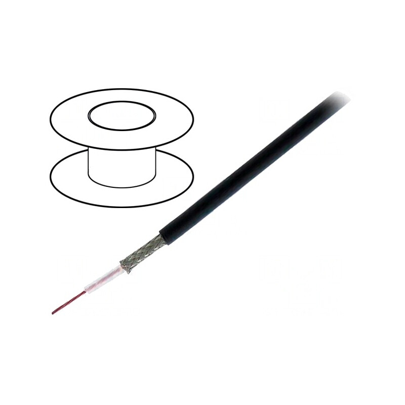 Cablu Coaxial RG174 305m Negru | Electronic-mag.ro | Componente Electronice