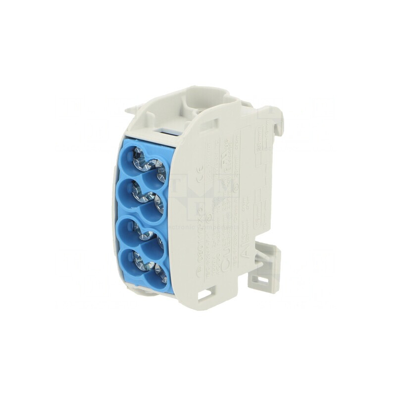 Bloc de distribuție electric 25mm2, 4 borne, TS35 | Electronic-mag.ro | Componente Electronice Bloc de distribuție electric 25mm2, 4 borne, TS35 | Electronic-mag.ro | Componente Electronice