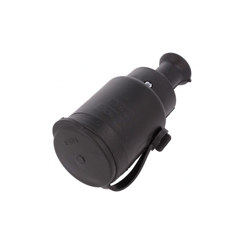 Conector alimentare AC mamă 2P 250V 16A negru | Electronic-mag.ro | Componente Electronice
