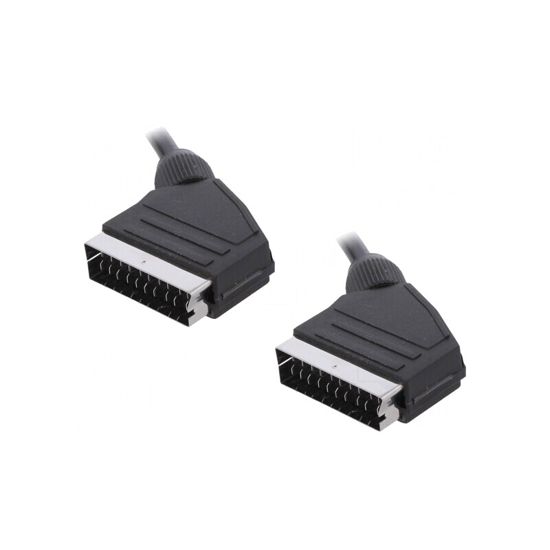 Cablu SCART 3m Negru | Electronic-mag.ro | Componente Electronice