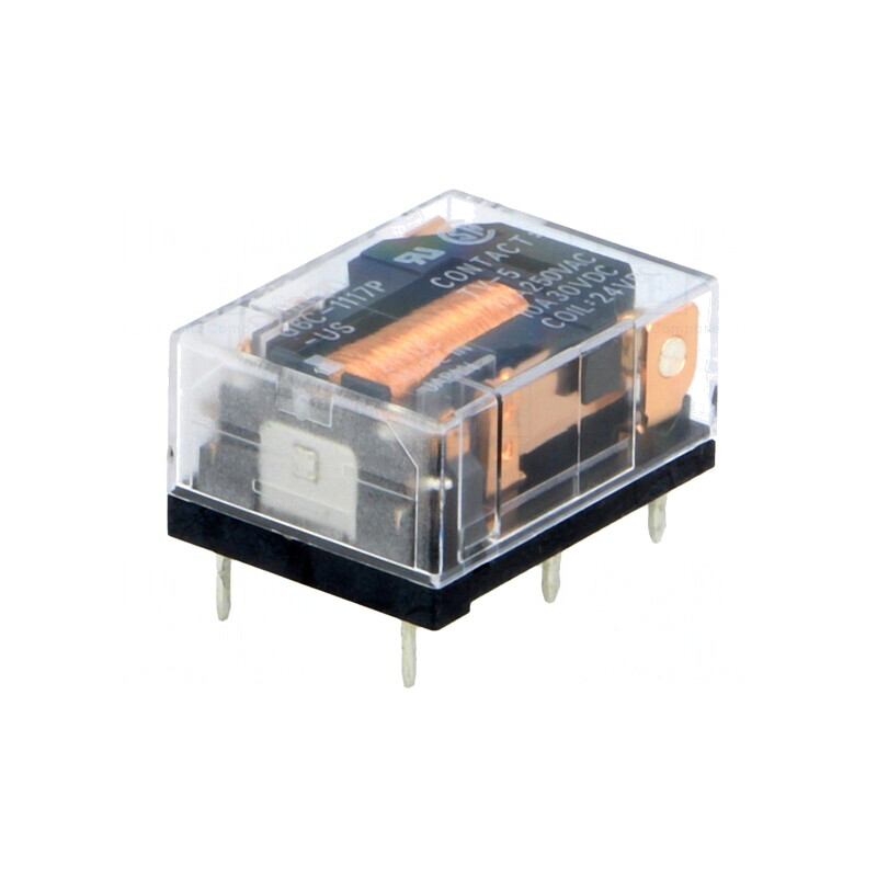 Releu Electromagnetic SPST-NO 24VDC 10A 250VAC | Electronic-mag.ro | Componente Electronice