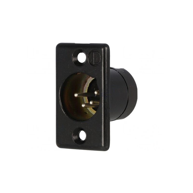 Soclu XLR Tată 4 Pinuri Argintat | Electronic-mag.ro | Componente Electronice