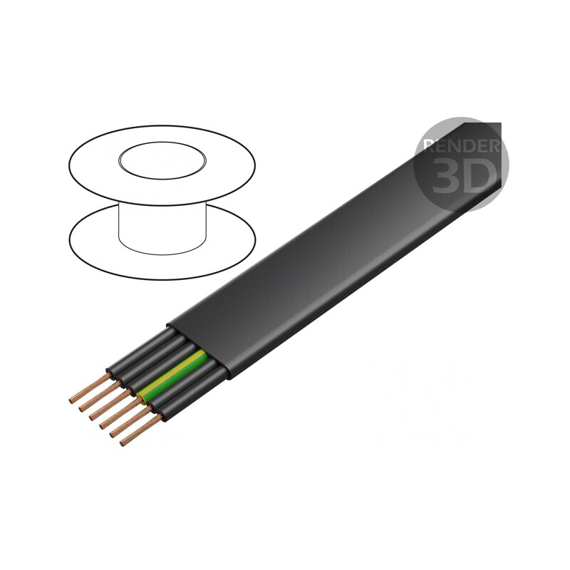 Cablu PVC Flach 6x0,75mm² 450/750V Cu | Electronic-mag.ro | Componente Electronice
