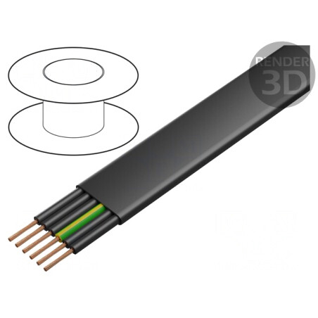 Cablu PVC Flach 6x0,75mm² 450/750V Cu | Electronic-mag.ro | Componente Electronice
