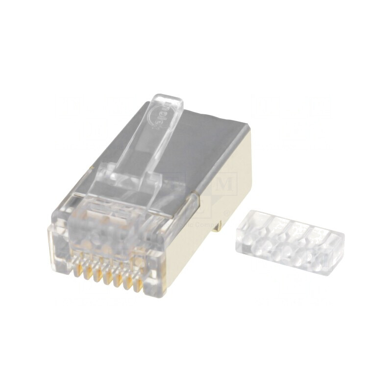 Mufă RJ45 Cat6 Ecranată cu Ghidaj pentru Fire | Electronic-mag.ro | Componente Electronice Mufă RJ45 Cat6 Ecranată cu Ghidaj pentru Fire | Electronic-mag.ro | Componente Electronice