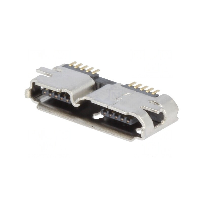 Soclu USB Micro B pentru Placă PCB SMT Orizontal USB 3.0 | Electronic-mag.ro | Componente Electronice