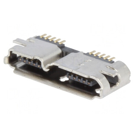 Soclu USB Micro B pentru Placă PCB SMT Orizontal USB 3.0 | Electronic-mag.ro | Componente Electronice