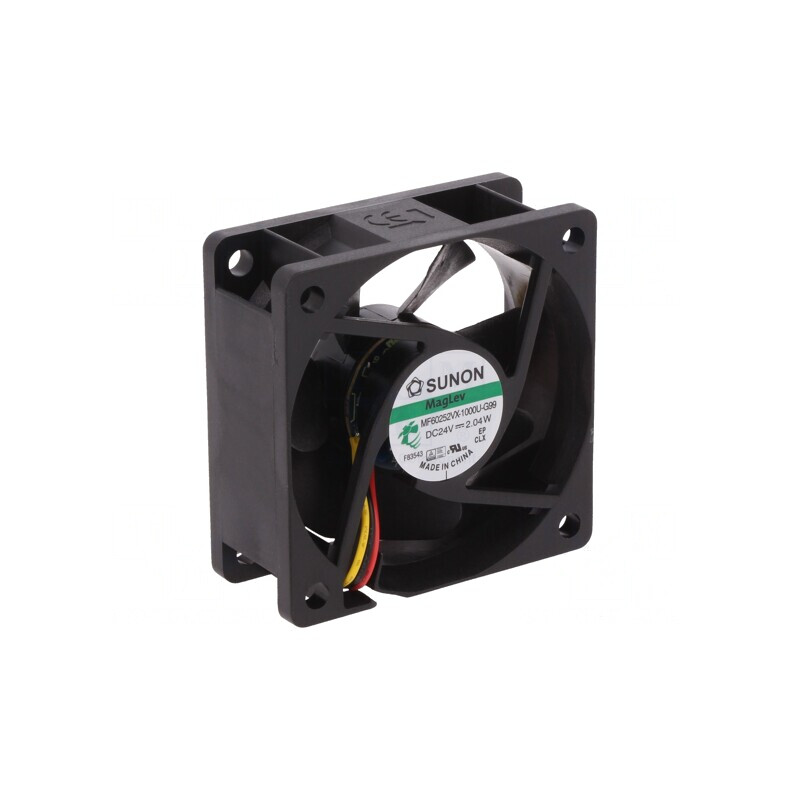 Ventilator axial 24VDC 60x60x25mm 45,63m3/h 27dBA | Electronic-mag.ro | Componente Electronice