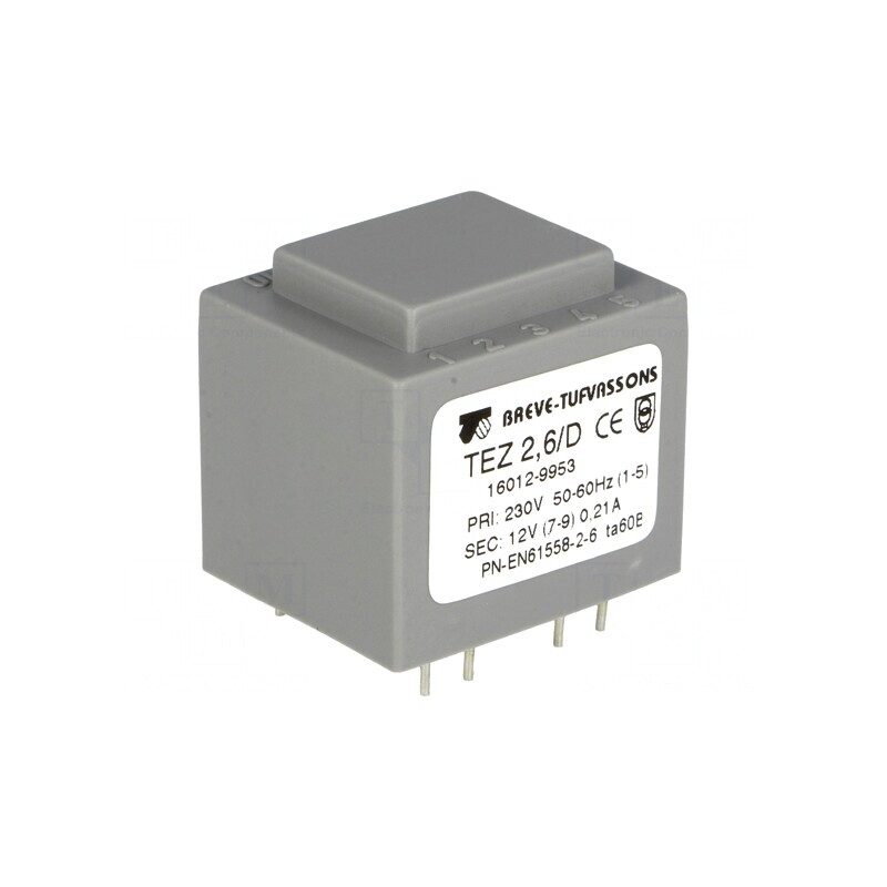 Transformator încapsulat 2,5VA 230V-12V PCB | Electronic-mag.ro | Componente Electronice
