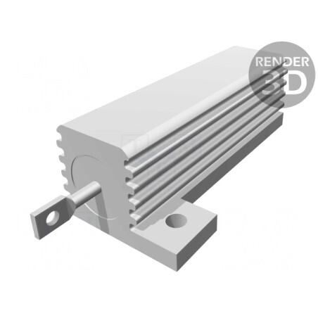 Rezistor Bobinat cu Radiator 1Ω 50W | Electronic-mag.ro | Componente Electronice