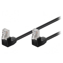 Patch Cord F/UTP Cat 5e Negru 5m Ecranat | Electronic-mag.ro | Componente Electronice