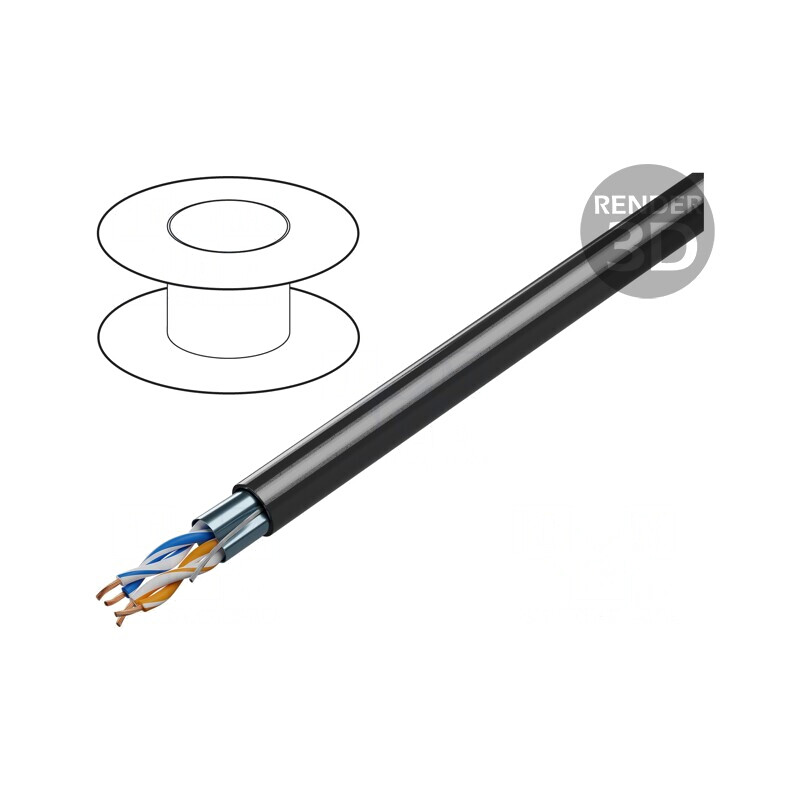 Cablu RS232/RS422 2x2x24AWG Ecranat Cu | Electronic-mag.ro | Componente Electronice