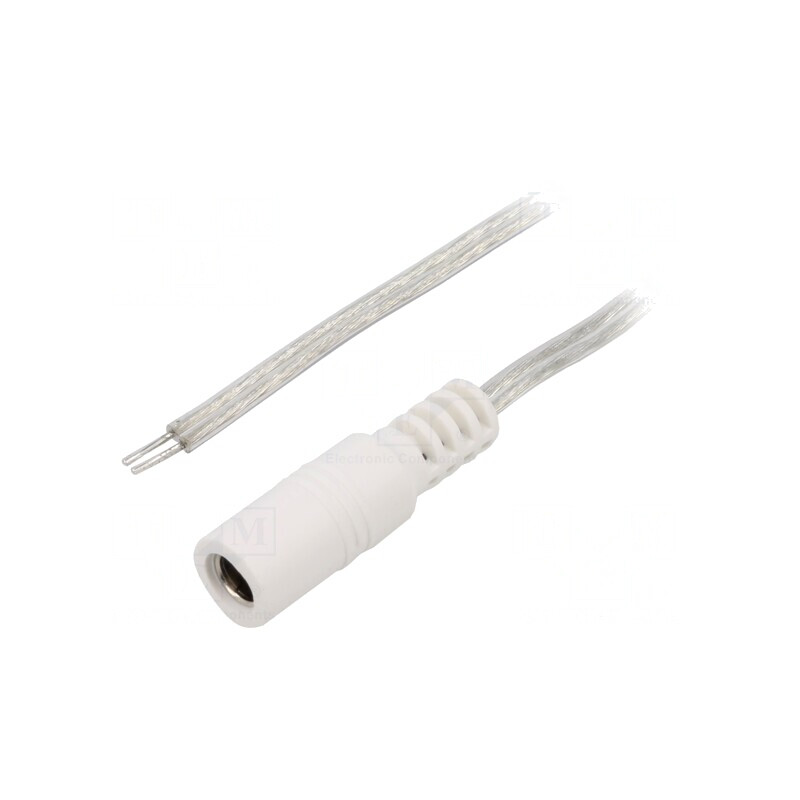 Cablu DC 5,5/2,1 Transparent 2m 2x0,5mm² | Electronic-mag.ro | Componente Electronice