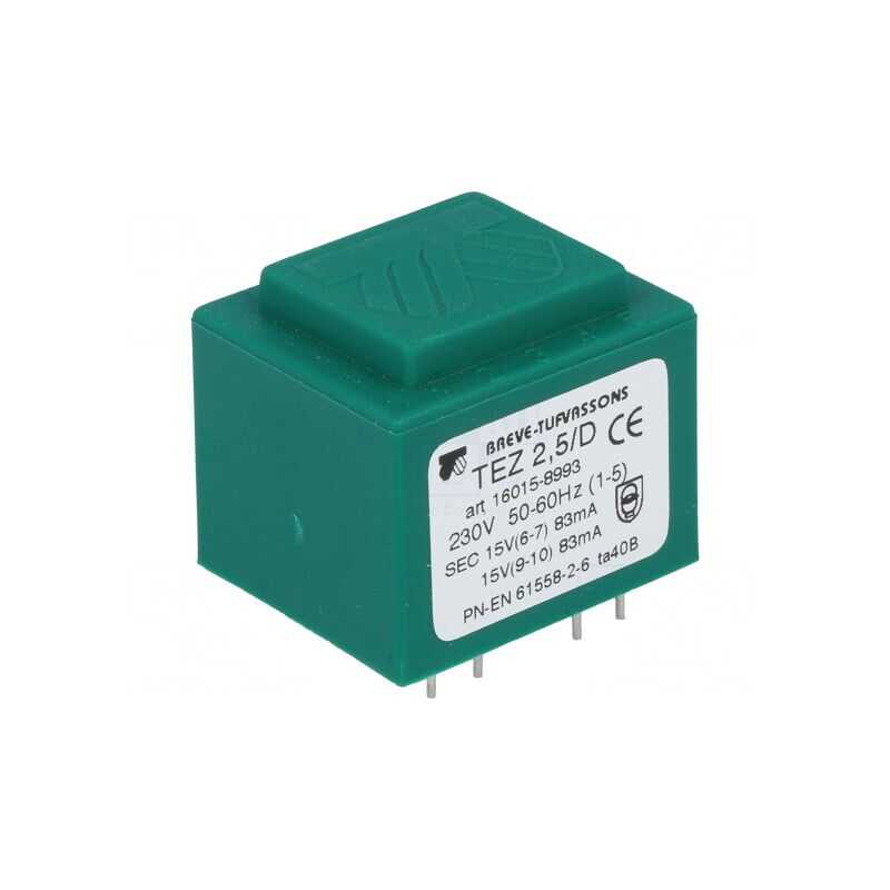 Transformator Încapsulat 2,5VA 230V 15V 83mA | Electronic-mag.ro | Componente Electronice