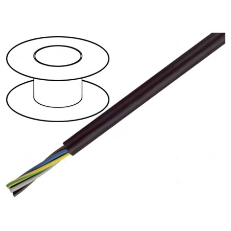 Cablu Electric Rotund Negru 5G1,5mm2 450V/750V | Electronic-mag.ro | Componente Electronice