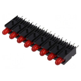 LED Roșu 2,8mm 8 Diode 20mA | Electronic-mag.ro | Componente Electronice