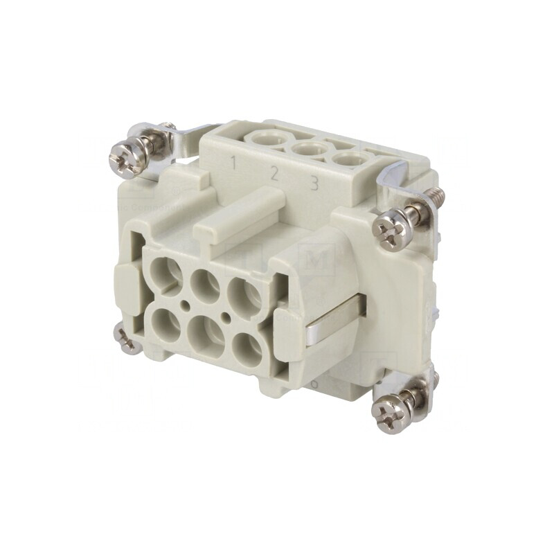 Conector HDC 6P 16A Contact Mamă | Electronic-mag.ro | Componente Electronice