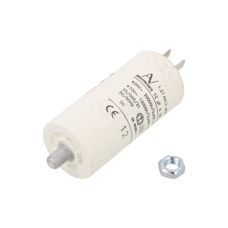 Condensator pentru Motoare 12uF 470VAC | Electronic-mag.ro | Componente Electronice