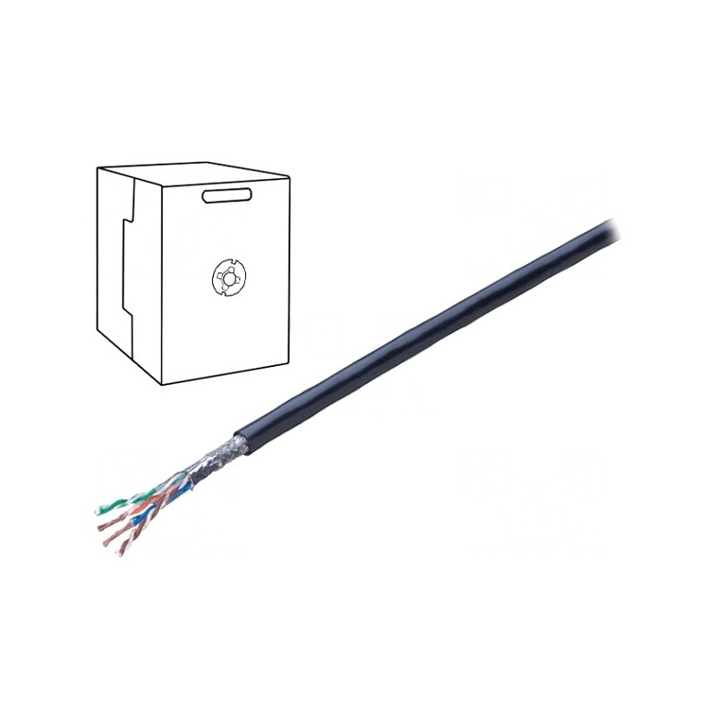 Cablu Ethernet industrial 5e SF/UTP 4x2x26AWG Cu PUR | Electronic-mag.ro | Componente Electronice