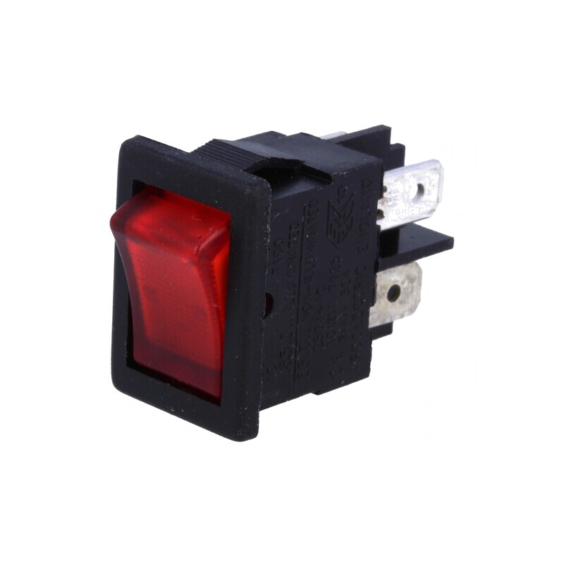 Comutator cu Neon ON-OFF 10A 250V Roșu | Electronic-mag.ro | Componente Electronice