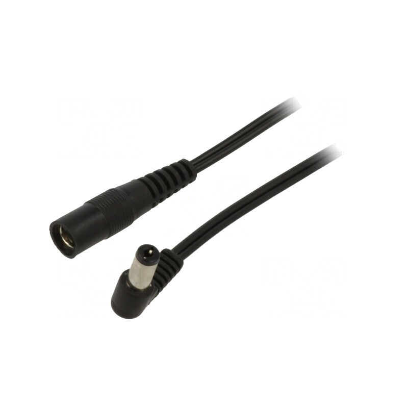 Cablu Alimentare DC 5,5/2,1 la 5,5/2,5 în Unghi 2x0,5mm2 | Electronic-mag.ro | Componente Electronice