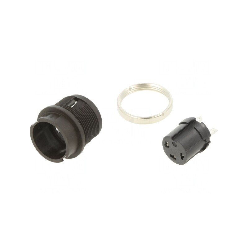 Conector Circular Soclu 3P Argintat 7A IP40 150V | Electronic-mag.ro | Componente Electronice