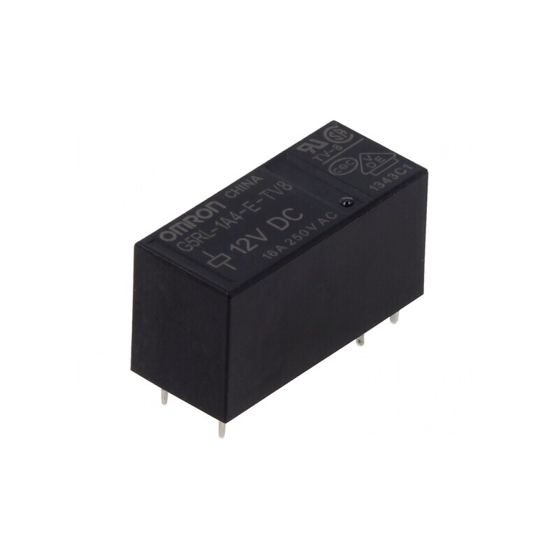 Releu Electromagnetic 12VDC 16A 250VAC PCB | Electronic-mag.ro | Componente Electronice