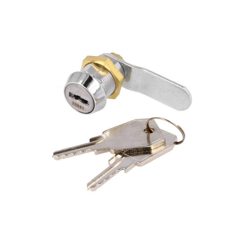 Închizătoare aluminiu zinc 22mm crom cu 2 chei | Electronic-mag.ro | Componente Electronice