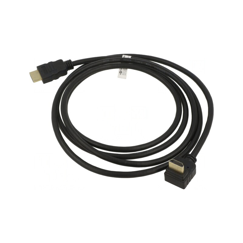 Cablu HDMI 2.0 HDCP 2.2 Mufe 270° PVC 2m | Electronic-mag.ro | Componente Electronice