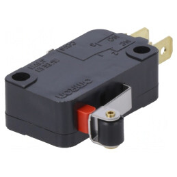 Microîntrerupător 5A 125VAC cu Manetă și Rolă | Electronic-mag.ro | Componente Electronice