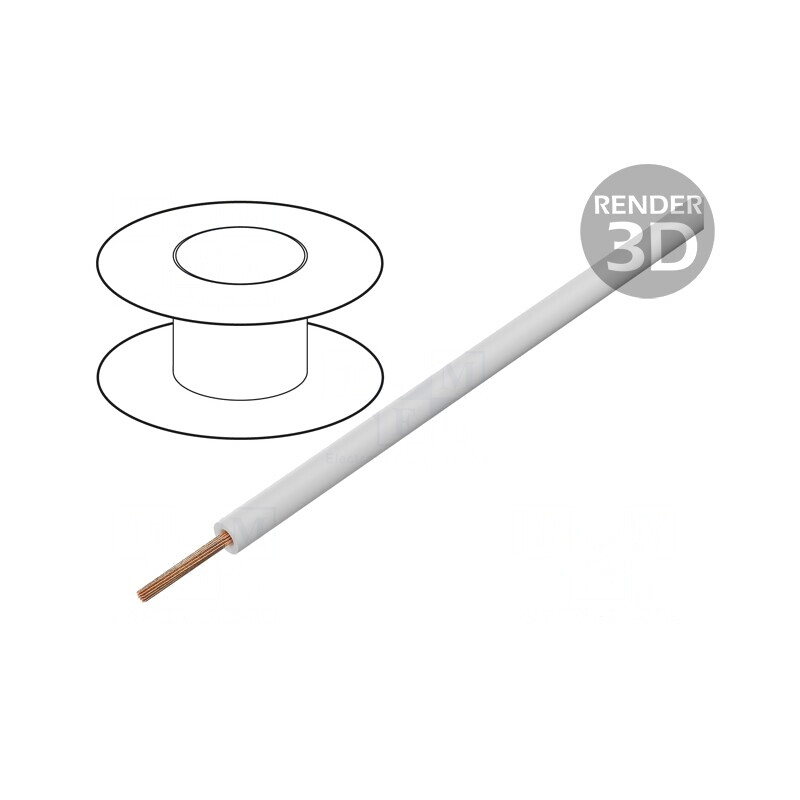 Cablu Silivolt 1x1mm2 Cu Silicon Alb 100m | Electronic-mag.ro | Componente Electronice