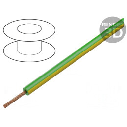 Cablu Silivolt 1x1mm2 Cu Silicon Galben-Verde 100m | Electronic-mag.ro | Componente Electronice