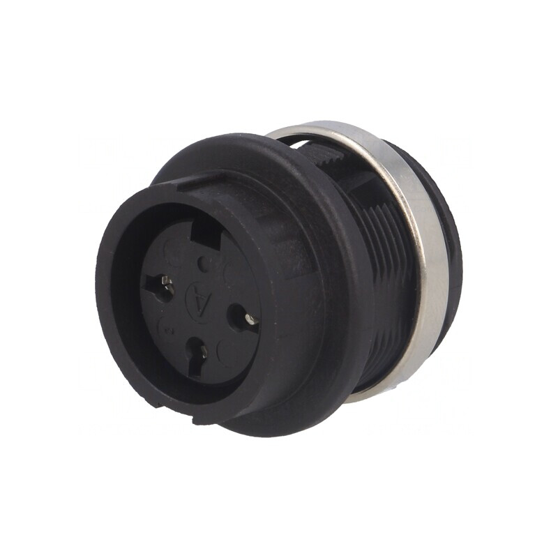 Soclu DIN Mamă 3 Pin Montare Panou 300V | Electronic-mag.ro | Componente Electronice