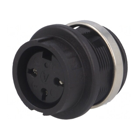Soclu DIN Mamă 3 Pin Montare Panou 300V | Electronic-mag.ro | Componente Electronice