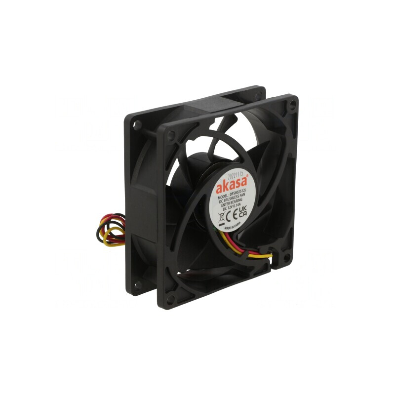 Ventilator axial DC 12V 80x80x25mm 23dBA 1800 RPM | Electronic-mag.ro | Componente Electronice