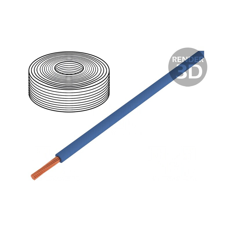 Cablu electric albastru 4mm2 Cu PVC 450V/750V | Electronic-mag.ro | Componente Electronice