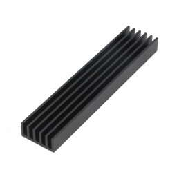 Radiator Extrudat Negru 100mm x 21mm x 10mm | Electronic-mag.ro | Componente Electronice