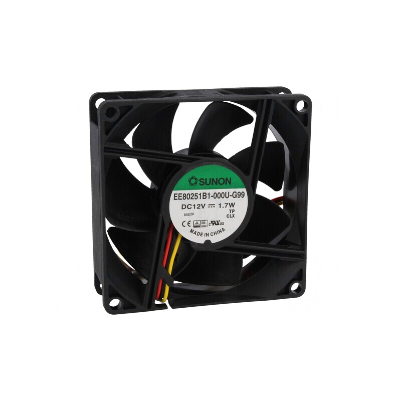 Ventilator axial 12V 80x80x25mm cu bilă | Electronic-mag.ro | Componente Electronice